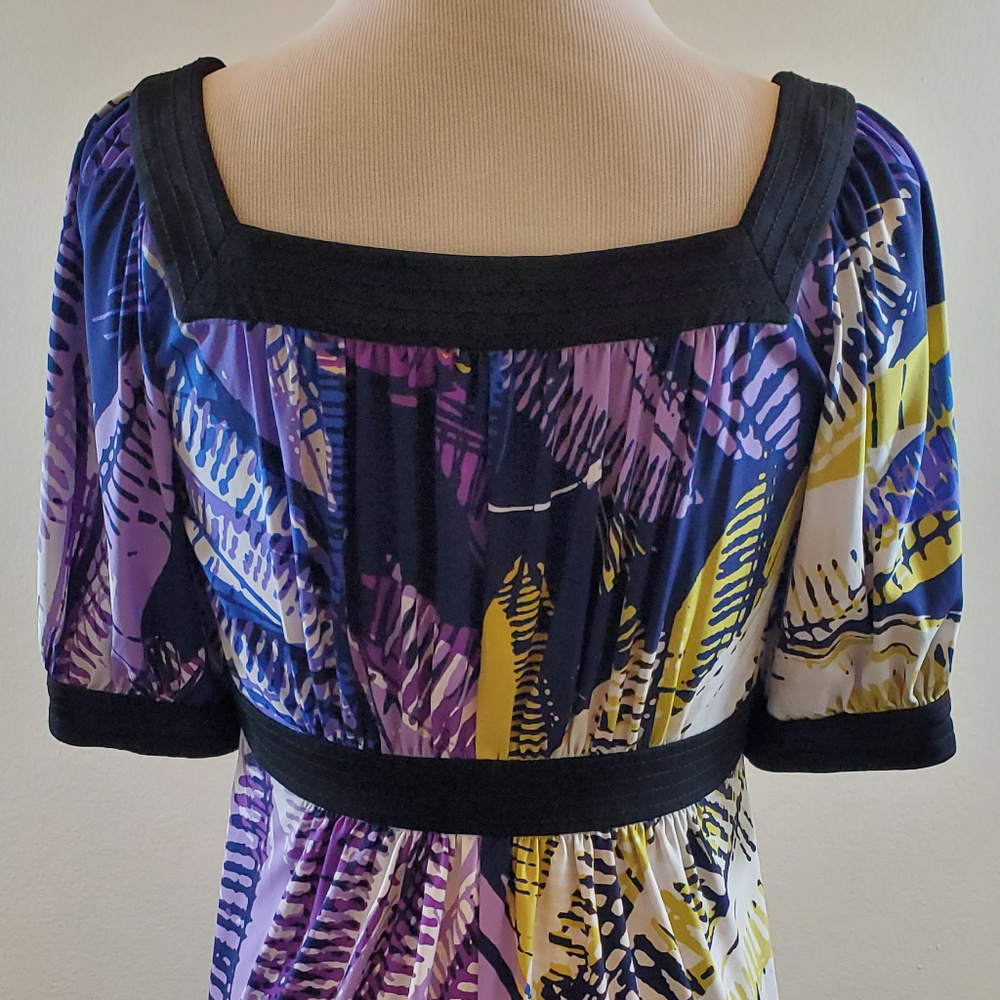 Max And Cleo Leafy Floral Print Casual Dress - Picture 4 of 4